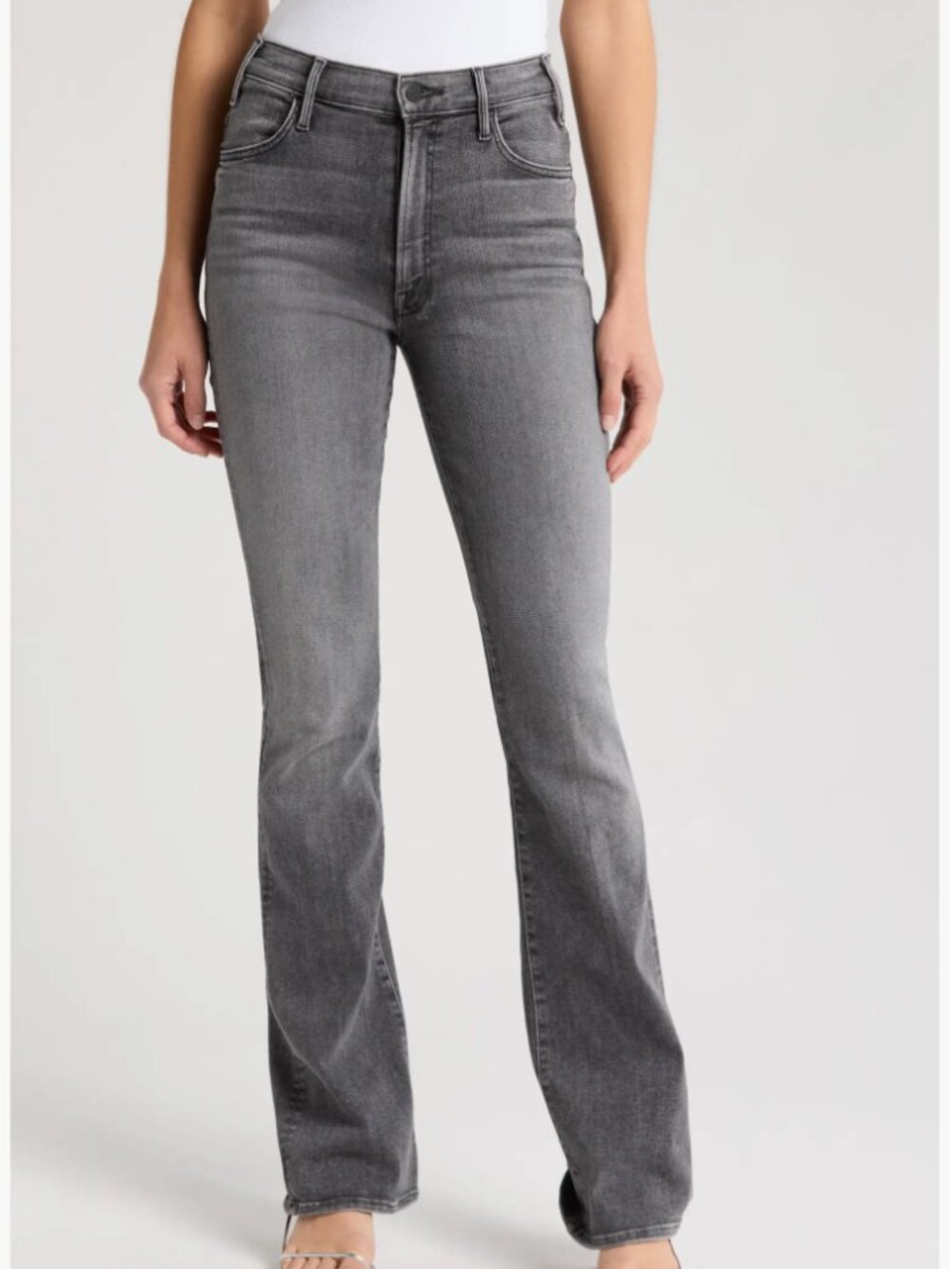 MOTHER The Hustler Heel High Waist Bootcut Jeans in Magic 8 Ball